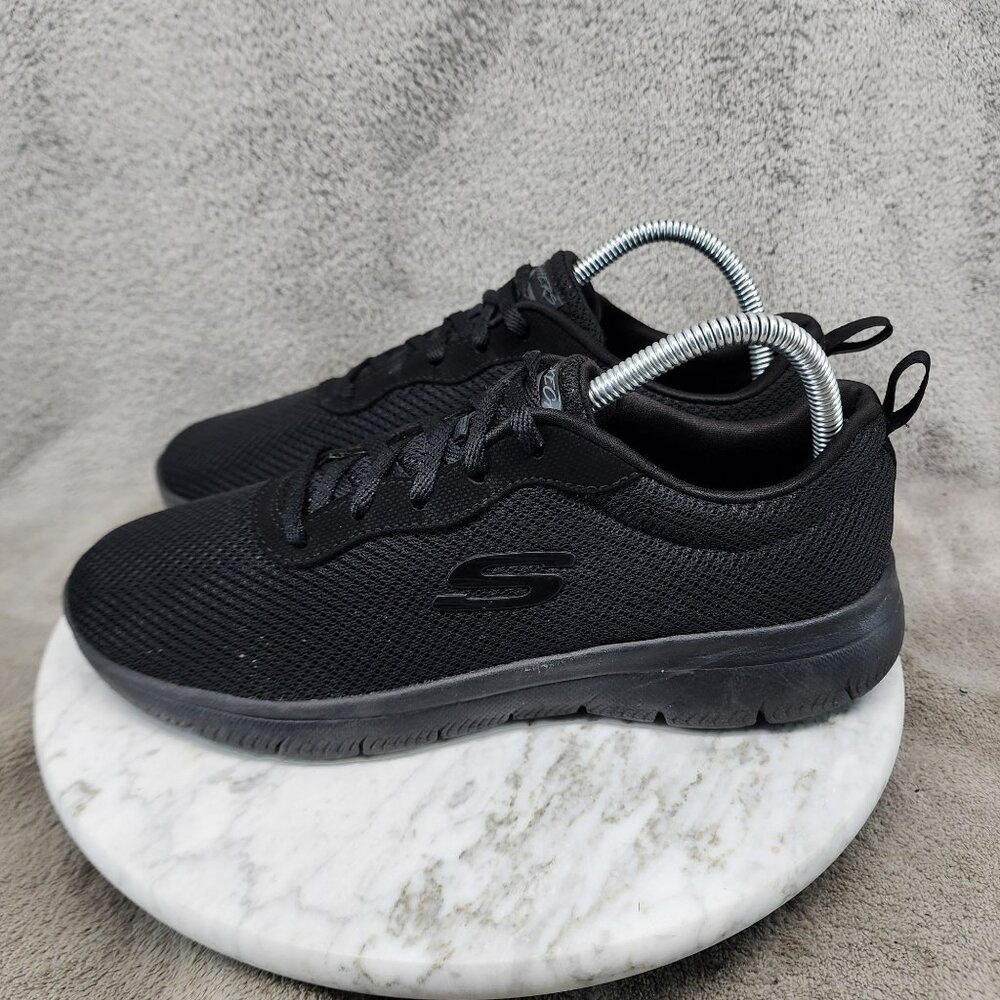Skechers Shoes Womens Size 8 Black Lace Up Sneakers *GUC*